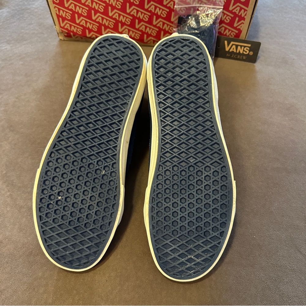 Vans Sk8 Hi Reissue X J Crew Indigo Suede Navy Blue High Top Skateboarding - Picture 7 of 9